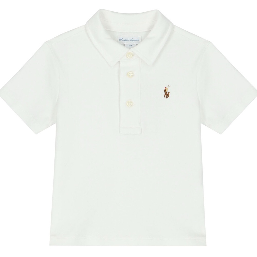 Ralph Lauren NWOT Collared Button Polo Short Sleeve White Shirt